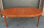 REFINISHED Danish MCM Teak Dining Table w 2 Leaves by A.H.Olsen, PERFECT, 64