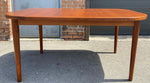 REFINISHED Danish Mid Century Modern Teak Table Extendable Self Storing   57
