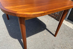 REFINISHED Danish Mid Century Modern Teak Table Extendable Self Storing   57