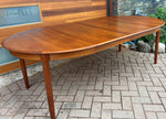REFINISHED Danish MCM Teak Table Round w 2 leaves by C.J. Rosengaarden 47