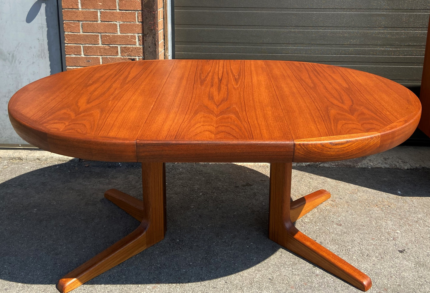 REFINISHED Danish MCM Teak Table w 2 leaves 47"-86" by Ib Kofod Larsen