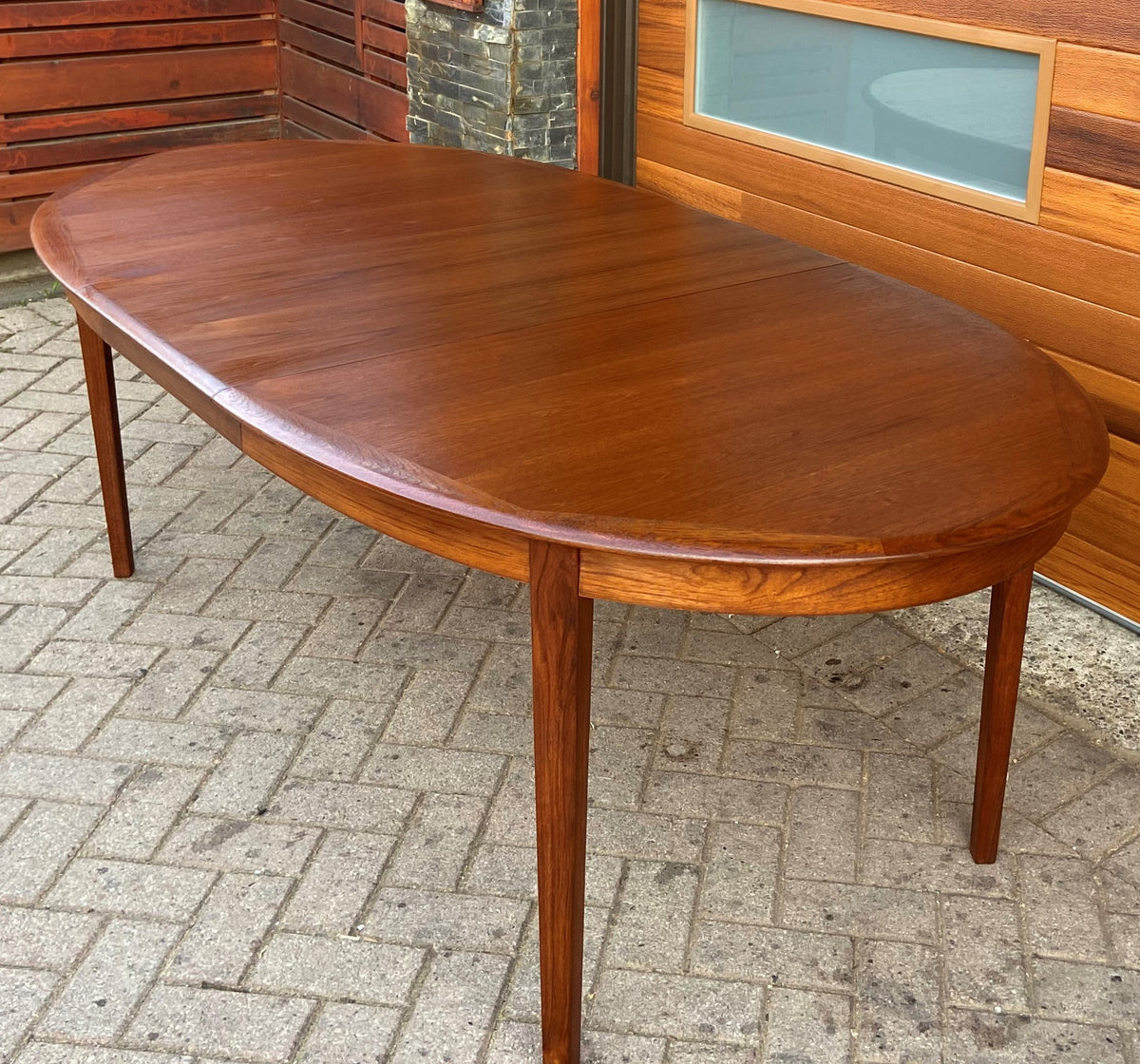 REFINISHED Danish Mid Century Modern Teak Table w 2 Leaves by A.H.Olsen, 64