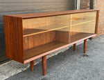 REFINISHED Danish Mid Century Modern Teak Media TV Console, Display or Bookcase 69