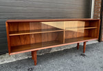 REFINISHED Danish Mid Century Modern Teak Media TV Console, Display or Bookcase 69