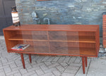 REFINISHED Danish MCM Teak Display Bookcase 5 ft PERFECT, low 3
