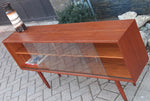 REFINISHED Danish MCM Teak Display Bookcase 5 ft PERFECT, low 4