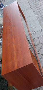 REFINISHED Danish MCM Teak Display Bookcase 5 ft PERFECT, low 6