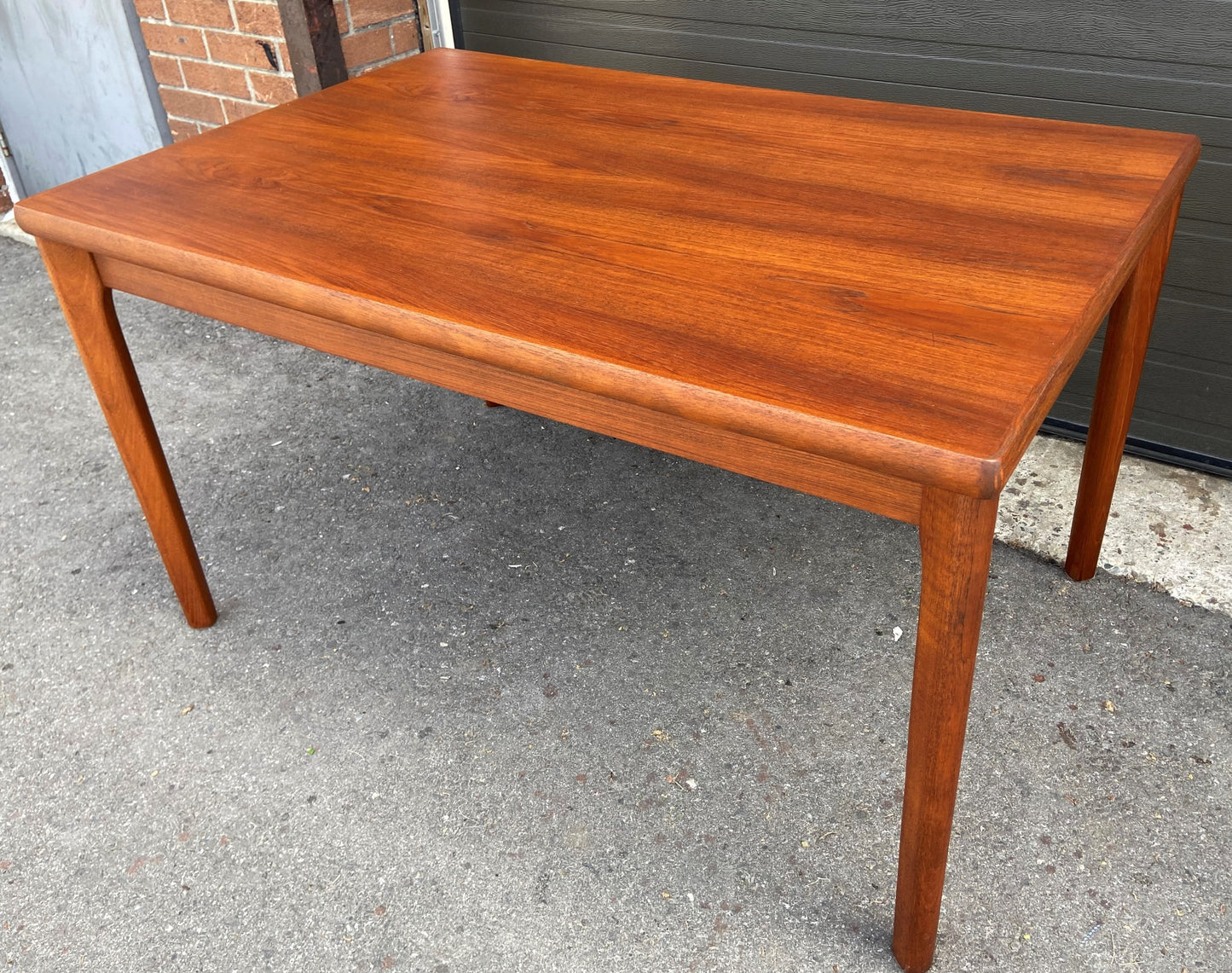 REFINISHED Danish MCM Teak Draw Leaf Table by H. Kjaernulf  51" - 93" Perfect