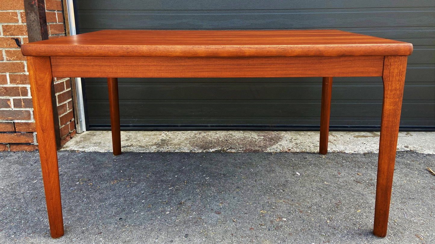 REFINISHED Danish MCM Teak Draw Leaf Table by H. Kjaernulf  51" - 93" Perfect