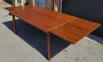 REFINISHED Danish MCM Teak Draw Leaf Table by H. Kjaernulf  68