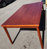 REFINISHED Danish MCM Teak Draw Leaf Table by H. Kjaernulf  68