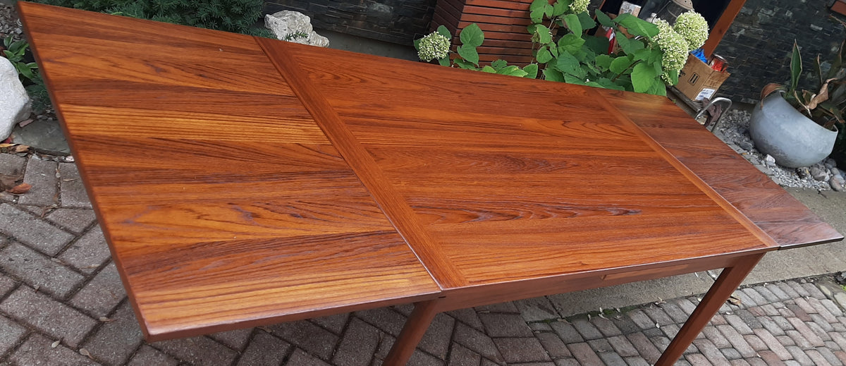 REFINISHED Danish MCM Teak Draw Leaf Table by Vejle Mobelfabrik 53