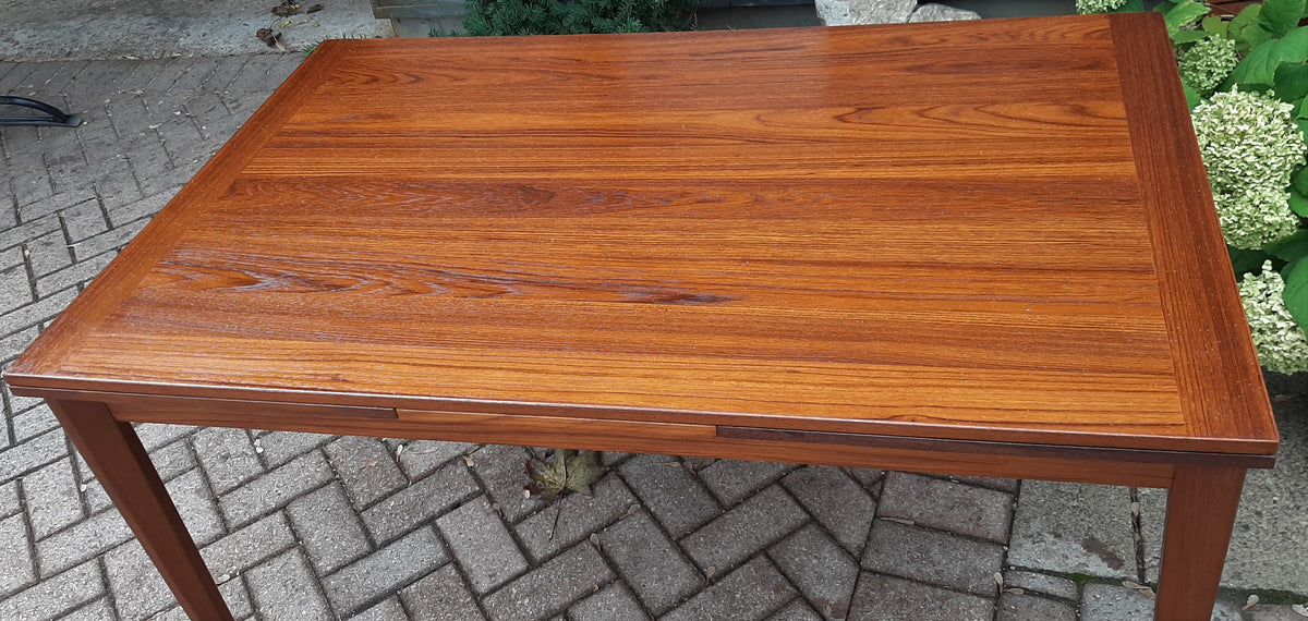 REFINISHED Danish MCM Teak Draw Leaf Table by Vejle Mobelfabrik 53