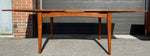 REFINISHED Danish Mid Century Modern Teak Table Draw Leaf, 52