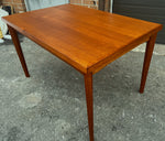 REFINISHED Danish MCM Teak Draw Leaf Table by H. Kjaernulf 47.5