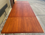 REFINISHED Danish Mid Century Modern Teak Table Draw Leaf, 51