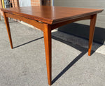 REFINISHED Danish Mid Century Modern Teak Table Draw Leaf, 52