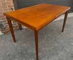 REFINISHED Danish MCM Teak Draw Leaf Table by H. Kjaernulf 47.5