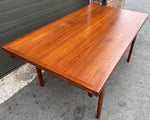 REFINISHED large Danish Mid Century Modern teak table by J. Andersen 65-108