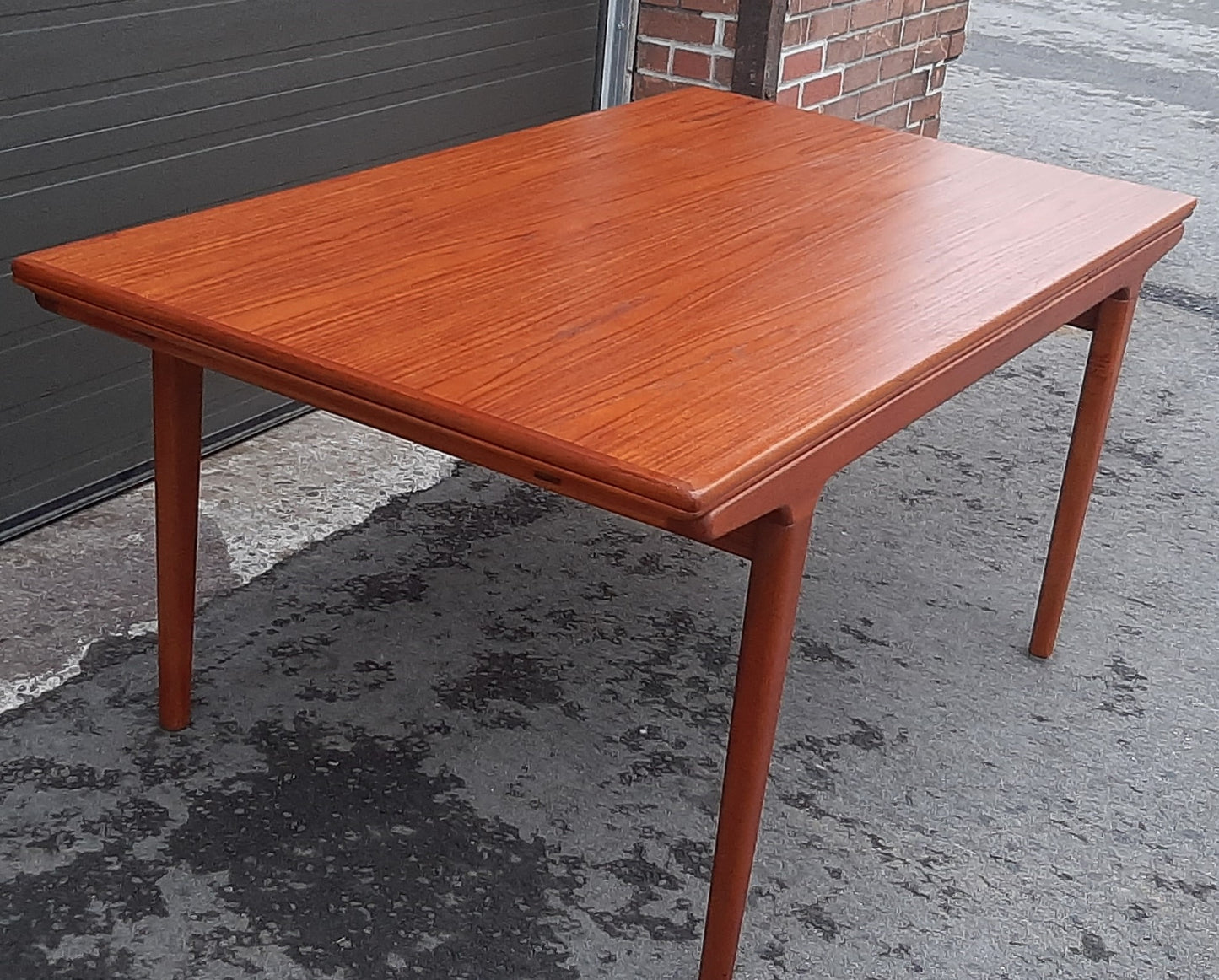 REFINISHED Danish MCM Teak Dining Table w 2 Leaves by Niels O. Moller, PERFECT, 63" - 102"