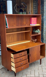 REFINISHED Danish Mid Century Modern teak highboard 48.75
