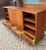 REFINISHED Danish Mid Century Modern Teak Highboard 84