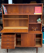 REFINISHED Danish Mid Century Modern teak highboard 48.75