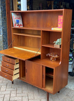 REFINISHED Danish Mid Century Modern teak highboard 48.75
