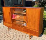 REFINISHED Danish Mid Century Modern Teak Highboard 76