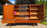 REFINISHED Danish Mid Century Modern Teak Highboard 76