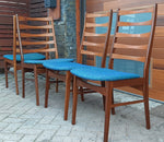 4 RESTORED Danish Mid Century Modern Teak Ladder-Back Chairs 5