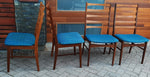 4 RESTORED Danish Mid Century Modern Teak Ladder-Back Chairs 9