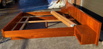 REFINISHED Danish MCM Teak Bed Queen w Floating Nightstands by Falster, PERFECT 3