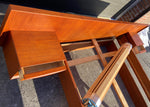 REFINISHED Danish MCM Teak Bed Queen w Floating Nightstands by Falster, PERFECT 8