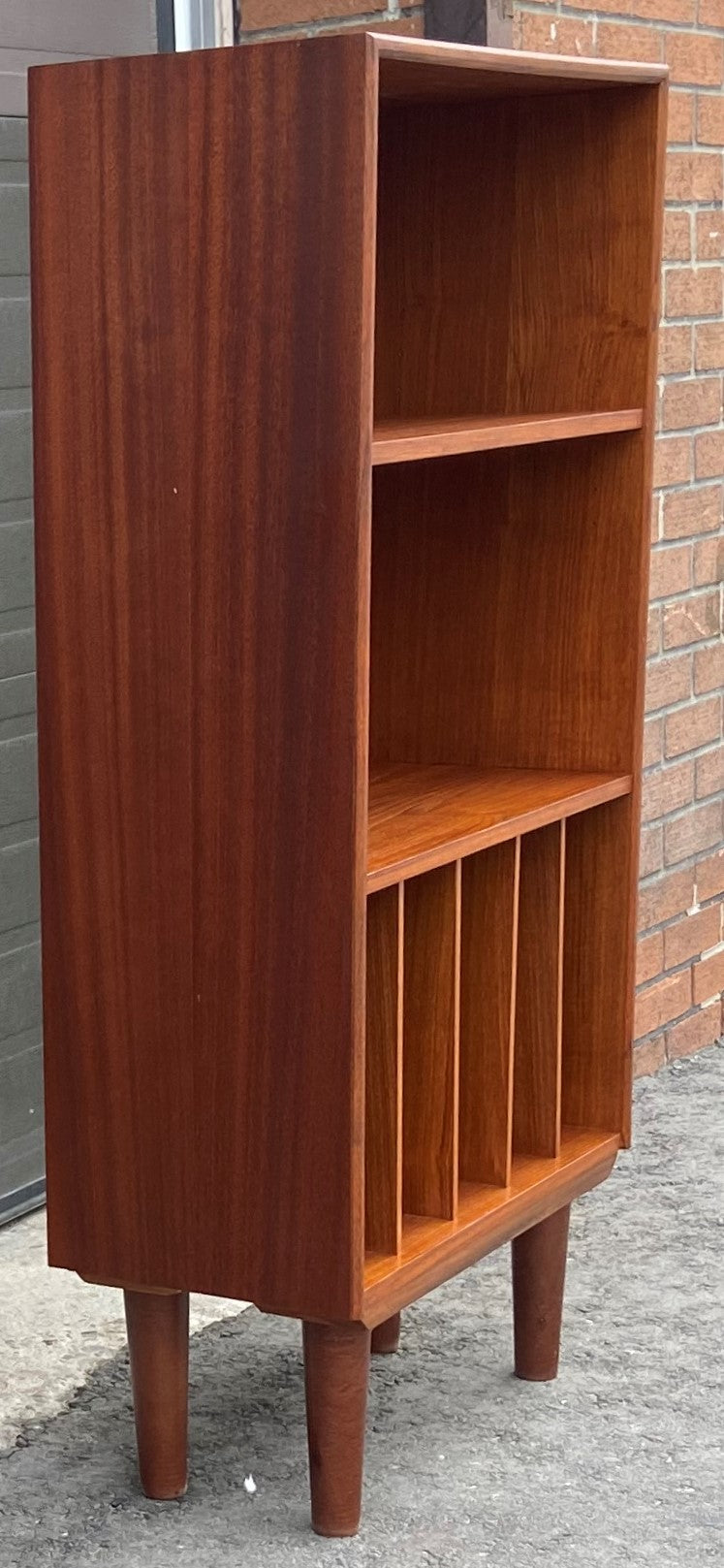 REFINISHED Danish MCM Record Cabinet, compact