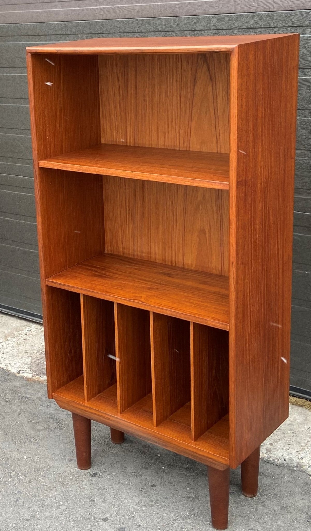 REFINISHED Danish MCM Record Cabinet, compact