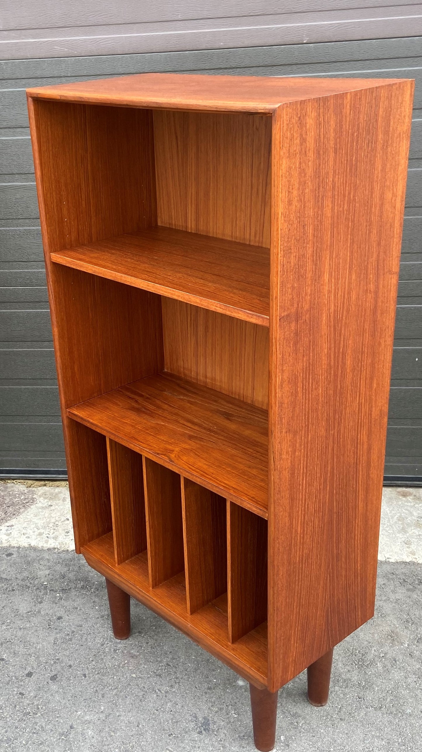 REFINISHED Danish MCM Record Cabinet, compact