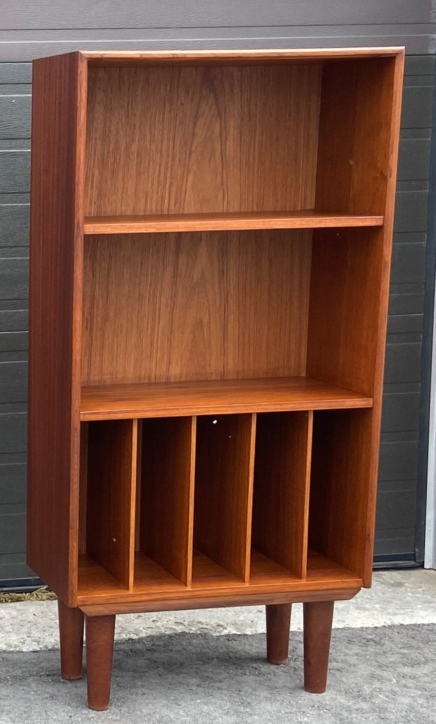 REFINISHED Danish MCM Record Cabinet, compact