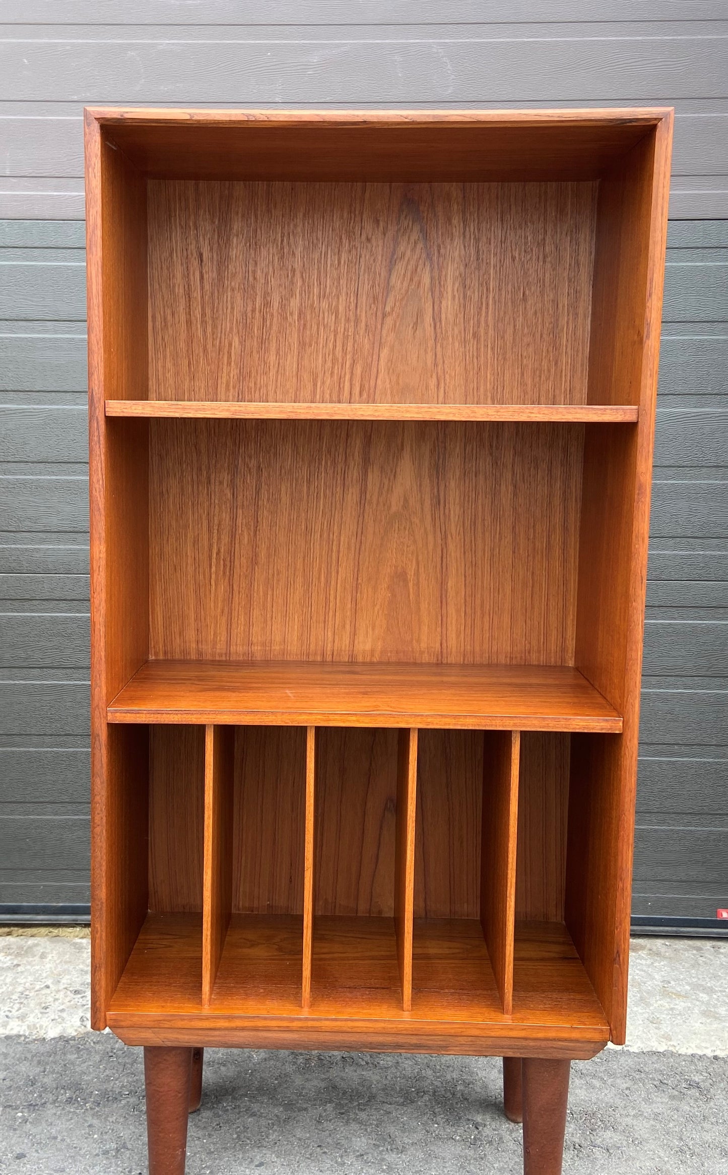 REFINISHED Danish MCM Record Cabinet, compact