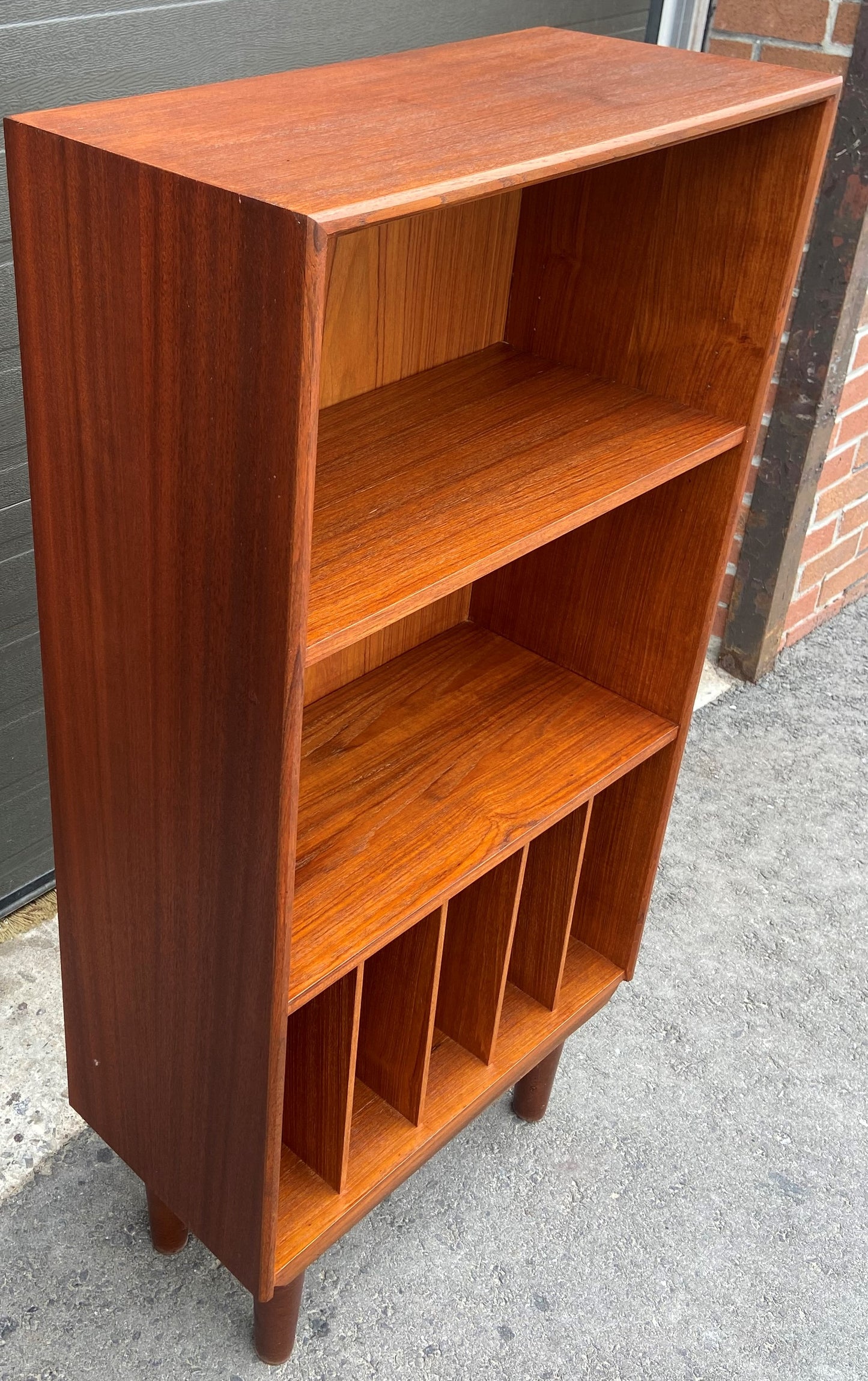 REFINISHED Danish MCM Record Cabinet, compact