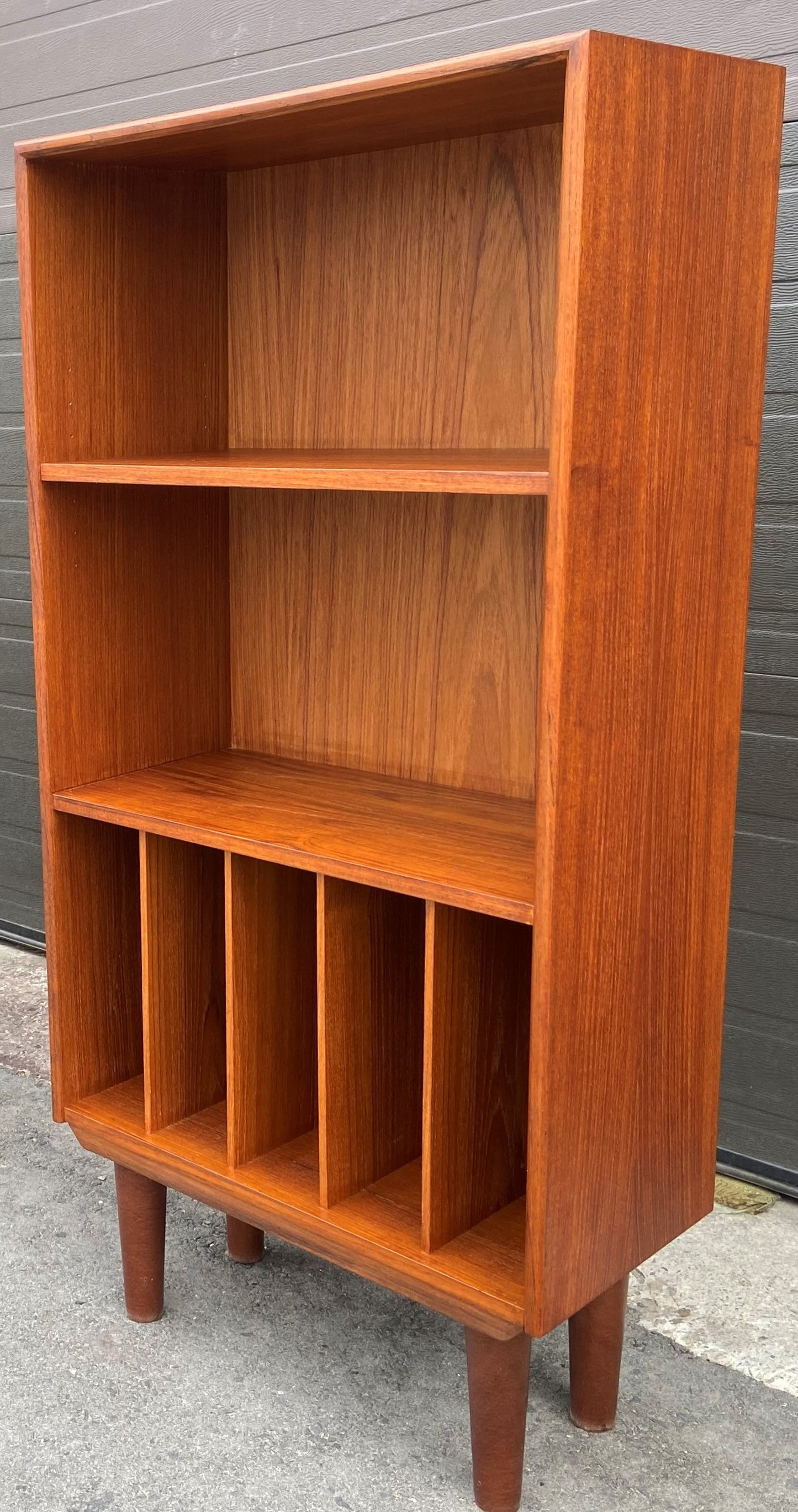 REFINISHED Danish MCM Record Cabinet, compact