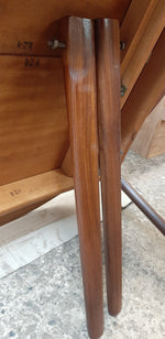 REFINISHED Danish MCM Teak Dining Table Round w 2 Leaves 47
