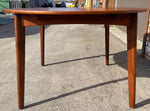 REFINISHED Danish MCM Teak Dining Table Round w 2 Leaves 47