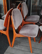 6 REFINISHED Danish MCM Teak Shield Back Chairs by Arne Hovmand-Olsen 4
