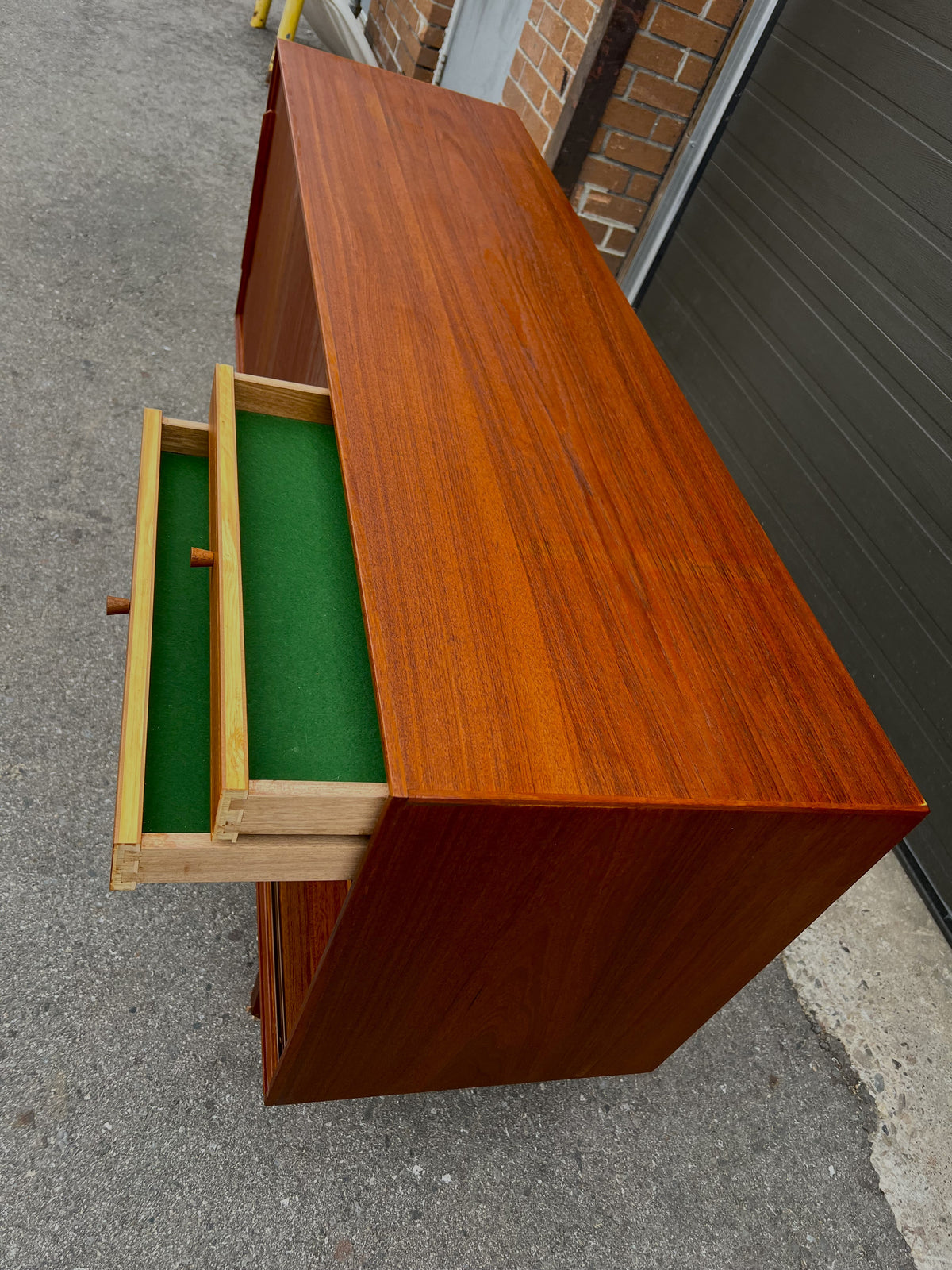 REFINISHED Danish Mid Century Modern Teak Credenza by Kofod Larsen, 60.25