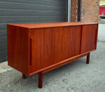 REFINISHED Danish Mid Century Modern Teak Credenza by Kofod Larsen, 60.25