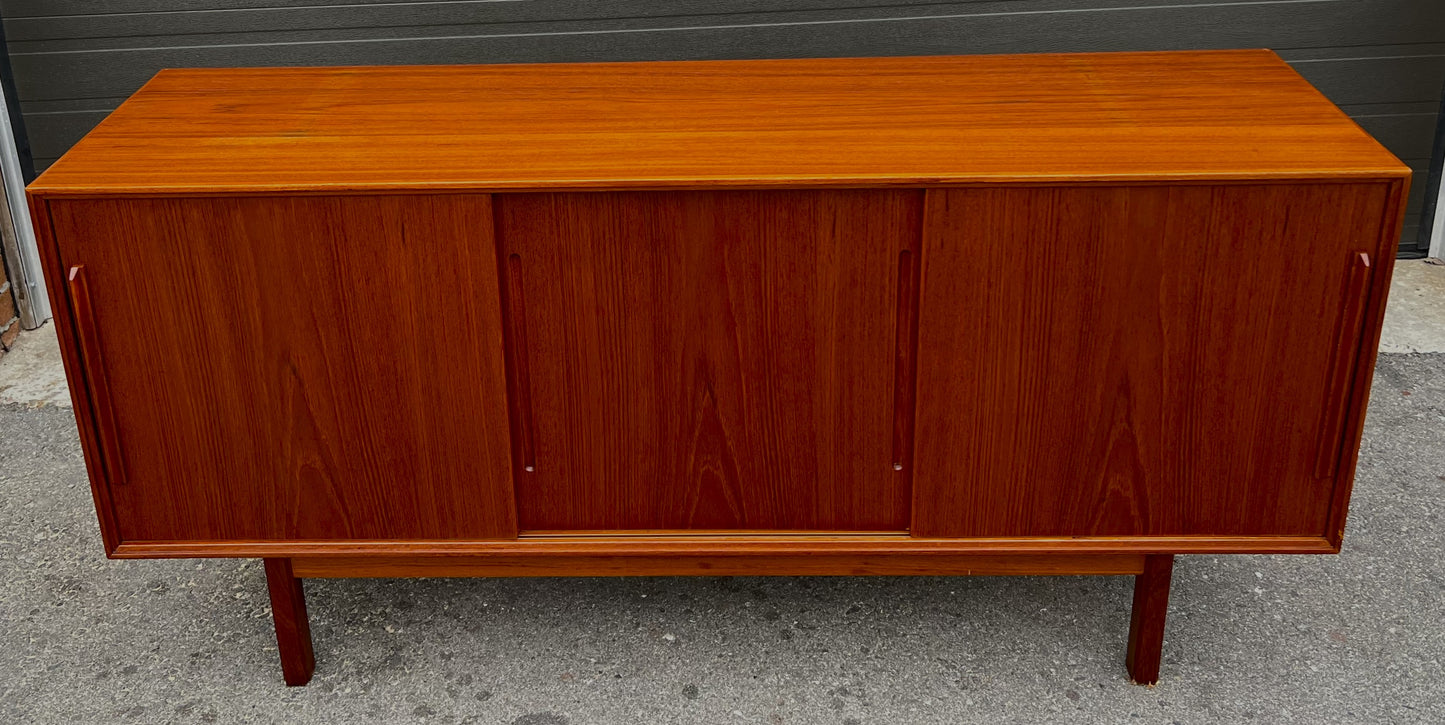 REFINISHED Danish Mid Century Modern Teak Credenza by Kofod Larsen, 60.25"