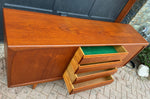 REFINISHED Danish MCM Teak Sideboard attributed to H.P. Hansen, 6 ft 5