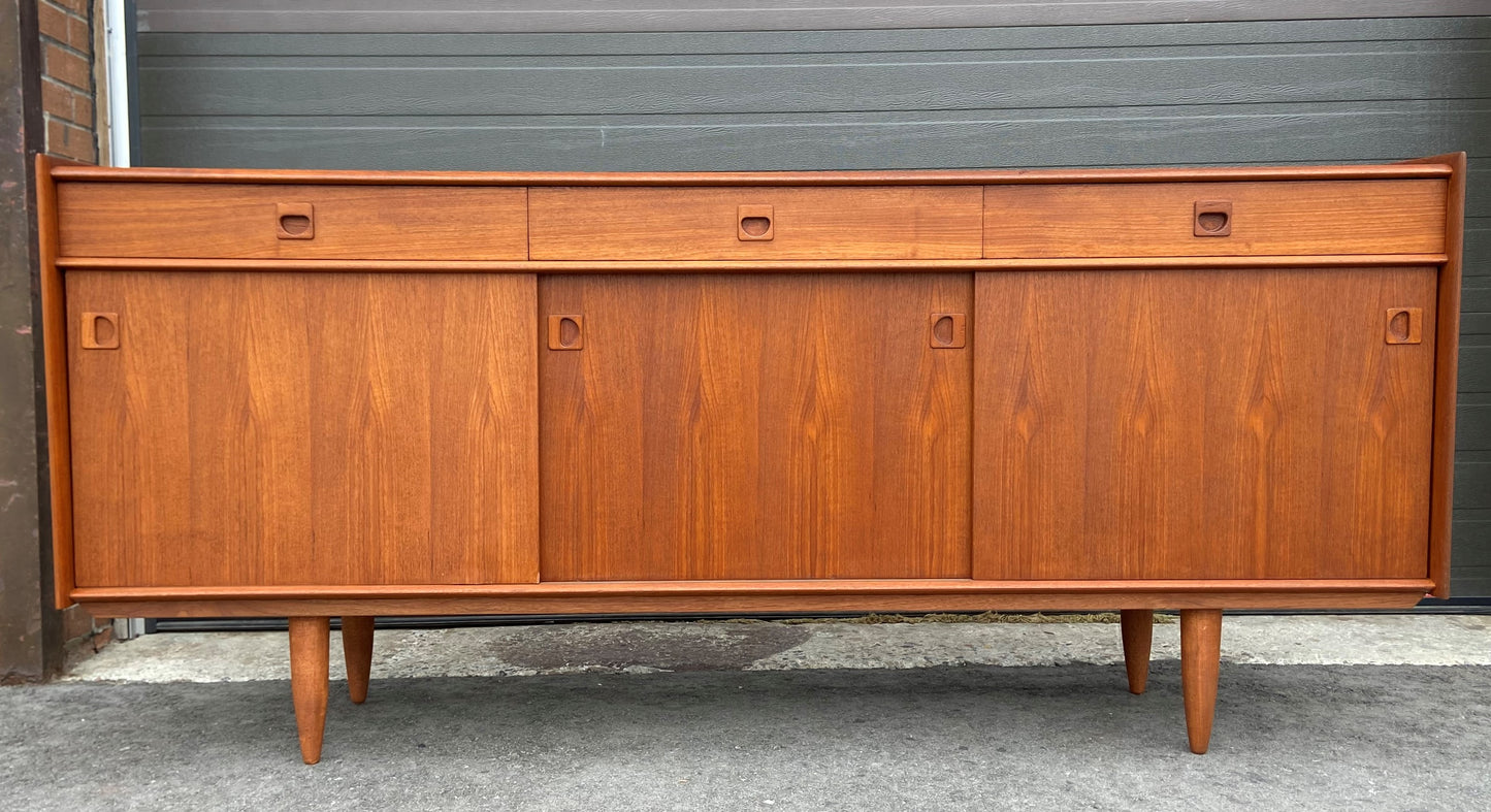 REFINISHED Danish MCM Teak Sideboard Credenza 78.5", Perfect