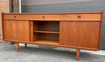 REFINISHED Danish MCM Teak Sideboard Credenza 78.5